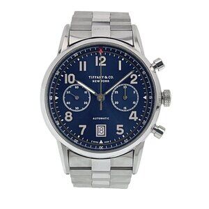 Tiffany CT60 Stainless Steel Blue Dial 42mm Automatic Movement Men’s Watch CT60